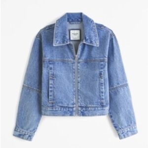 Abercrombie and fitch denim trucker jacket size medium